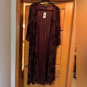 Elegant Floral Kimono Cardigan Torrid NWT